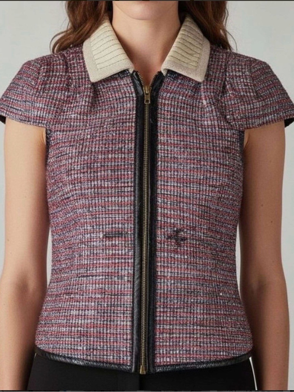🌸 Marc Jacobs metallic zipped top